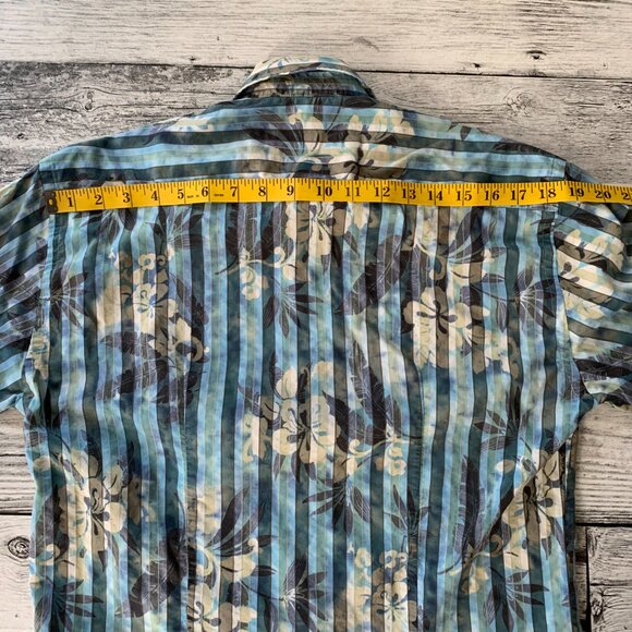 Klauss Boehler Casual Button Down Tropical Floral Print Shirt - Picture 8 of 11